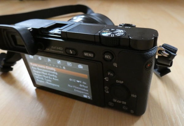Sony Alpha 6000 Systemkamera Blick ins Menü
