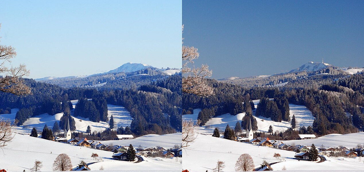 Vergleich ohne und mit Polfilter