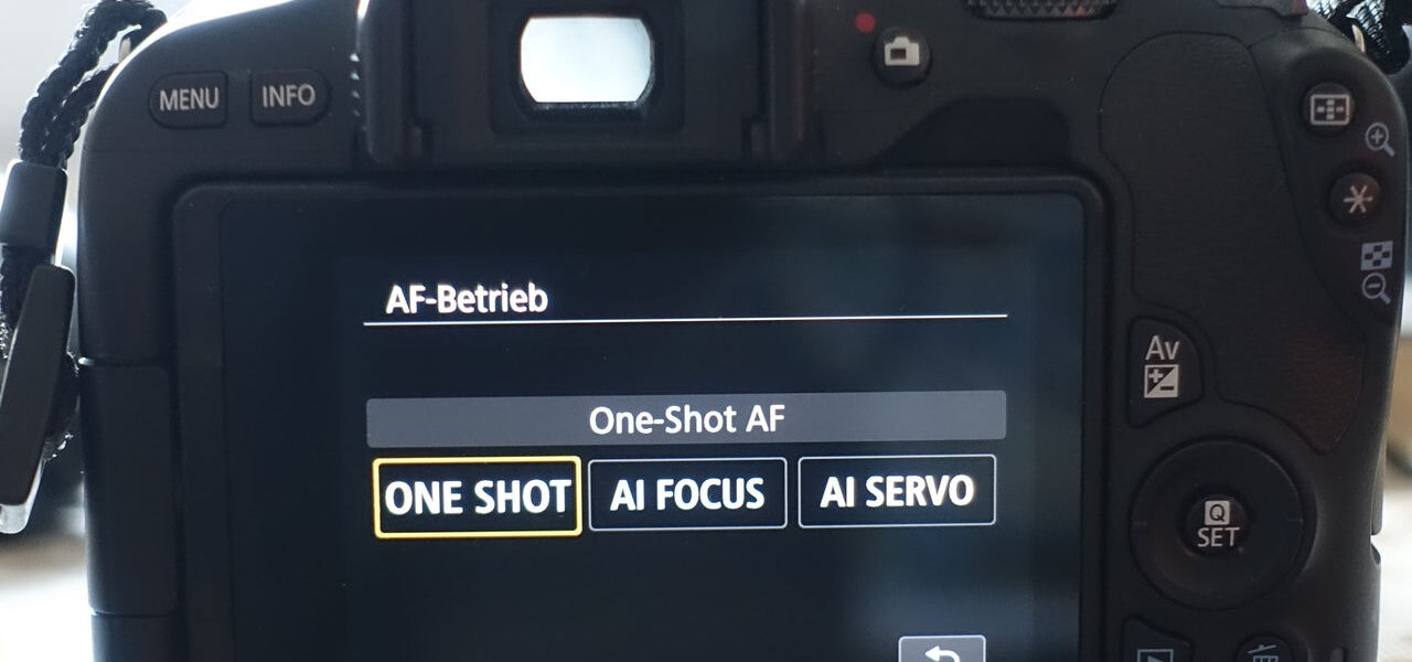 Auswahl Fokusmodus an meiner Canon Spiegelreflexkamera