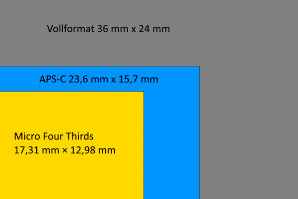 Micro Four Thirds Sensorgröße im Vergleich