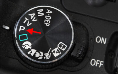 Programmautomatik (P) Wahlrad an der Kamera