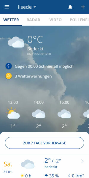 Wetter-App Wetter.com Screenshot