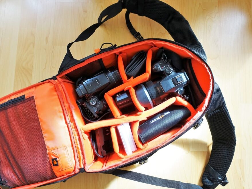 Rollei Fotoliner Fotorucksack gefüllt