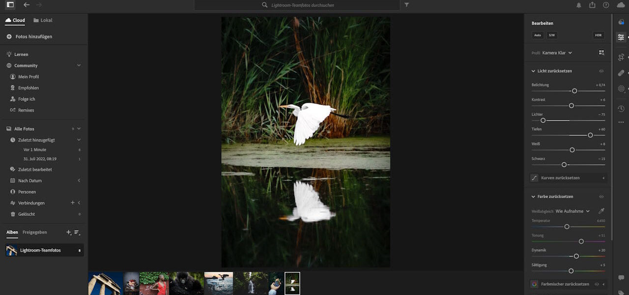 Bildbearbeitung in Lightroom CC