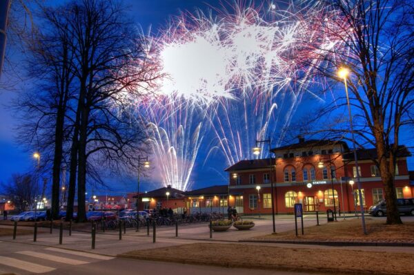 Feuerwerk mit manuellem Modus fotografiert Feuerwerk mit manuellem Modus fotografiert