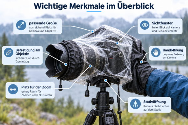 Kamera-Regenschutz: wichtige Merkmale einer Regenhülle Wichtige Merkmale einer Kamera-Regenschutzhülle