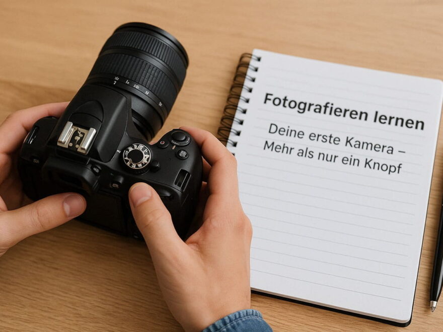 Person lernt den Umgang mit ihrer ersten Kamera – Einstieg ins Fotografieren