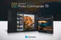 Screenshot des Ashampoo Photo Commander 19 mit Programmoberfläche und Verpackung