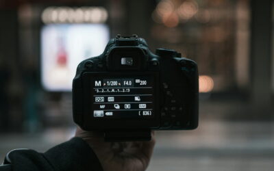 Digitalkamera zeigt Einstellungen zur Belichtungszeit im manuellen Modus