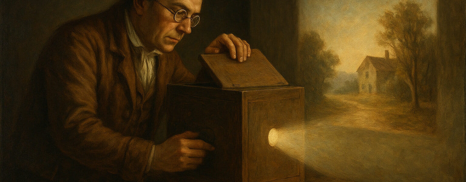 Frühe Experimente mit Licht und Camera Obscura, bevor die Fotografie erfunden wurde