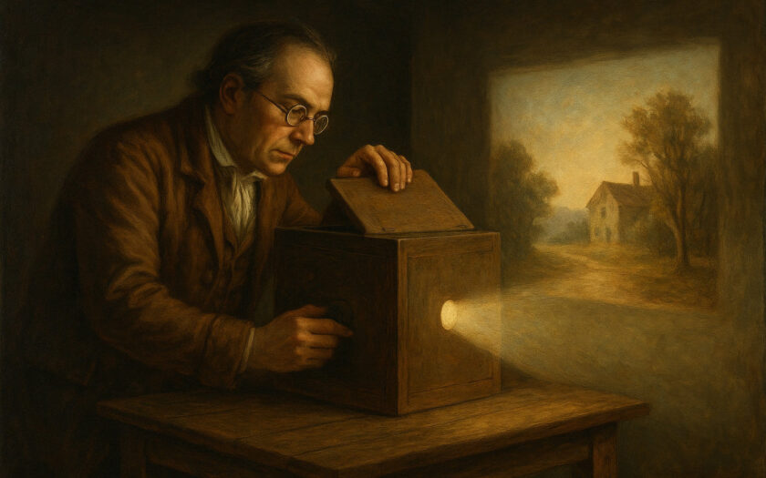 Frühe Experimente mit Licht und Camera Obscura, bevor die Fotografie erfunden wurde