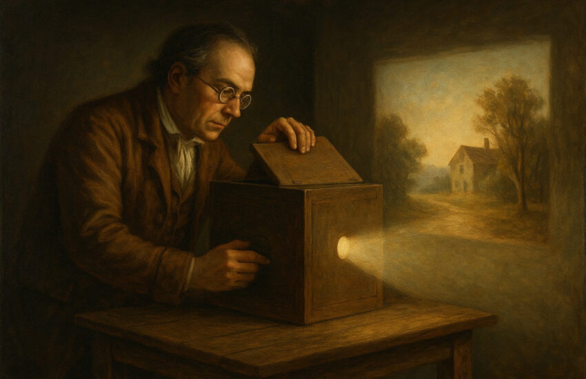 Frühe Experimente mit Licht und Camera Obscura, bevor die Fotografie erfunden wurde