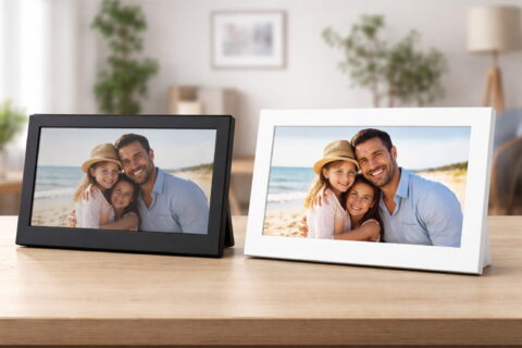 Digitale Bilderrahmen im Vergleich mit unterschiedlicher Displayqualität und Auflösung