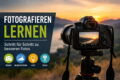 Fotografieren lernen mit Kamera auf Stativ bei Sonnenuntergang