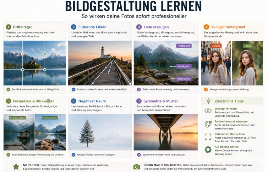 Fotografieren lernen: Bildgestaltung mit Drittelregel, Linienführung und Perspektive einfach erklärt