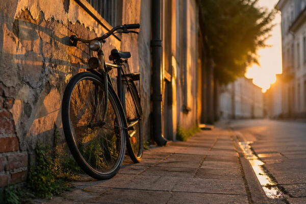 Kreative Fotomotive im Alltag erkennen und fotografieren Fahrrad im warmen Abendlicht als Beispiel für kreative Fotomotive im Alltag