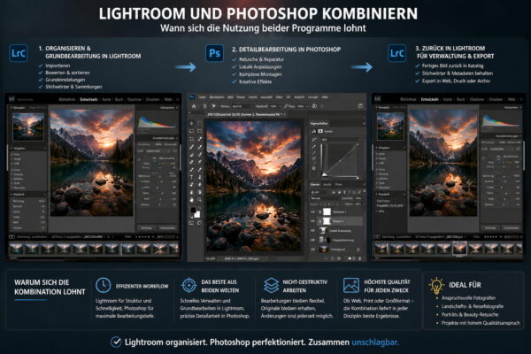 Lightroom und Photoshop kombinieren im Workflow der Bildbearbeitung